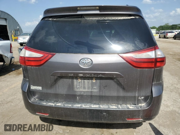 2017 Toyota Sienna LE Auto Access Seat with VIN 5TDKZ3DC9HS783705, listed as a Copart auction lot 57163325 with 165,996 mi miles and Salvage title. Bid and sale history available at DreamBid. Image 6.