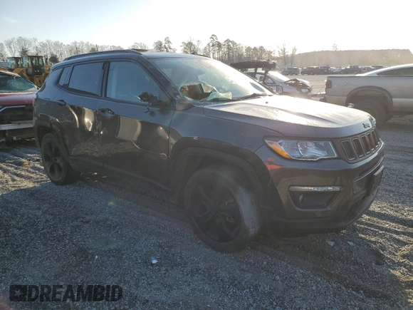 2020 Jeep Compass Altitude with VIN 3C4NJCBB9LT176748, listed as a Copart auction lot 50123145 with 87,018 mi miles and Clean Title. Bid and sale history available at carsss.com. Image 4.