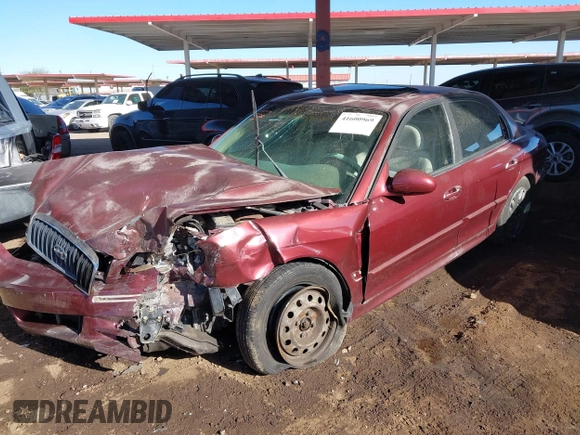 2004 Hyundai Sonata with VIN KMHWF25S44A944426, listed as a IAAI auction lot 41600969 with 1 mi miles. Bid and sale history available at carsss.com. Image 2.