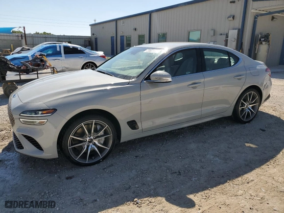 2025 Genesis G70 2.5T with VIN KMTG34SC2SU150418, listed as a Copart auction lot 50716355 with 11,115 mi miles and Clean Title. Bid and sale history available at carsss.com. Image 1.