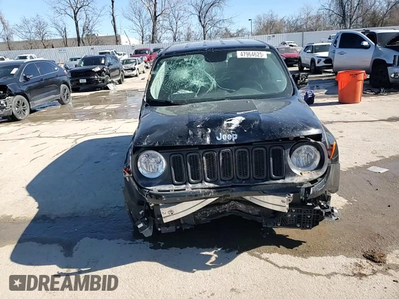 2017 Jeep Renegade Sport with VIN ZACCJAAH4HPG18240, listed as a Copart auction lot 47964625 with 107,192 mi miles and Salvage Title. Bid and sale history available at DreamBid. Image 11.