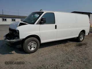 2021 Chevrolet Express Cargo with VIN 1GCWGBFP3M1245414, listed as a Copart auction lot 70534034 with 48,690 mi miles and Salvage title. Bid and sale history available at DreamBid. Image 1.