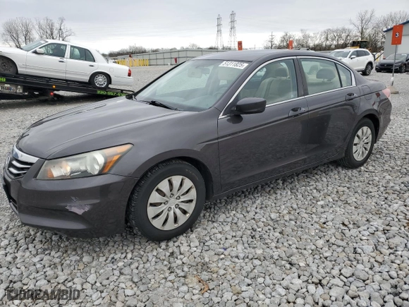 2011 Honda Accord Sdn LX with VIN 1HGCP2F32BA154018, listed as a Copart auction lot 51311825 with 167,888 mi miles and Salvage Title. Bid and sale history available at carsss.com. Image 1.