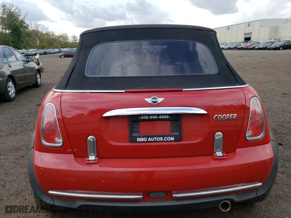 2006 MINI Cooper Convertible with VIN WMWRF33516TF64391, listed as a Copart auction lot 74398954 with 74,754 mi miles and Clean Title. Bid and sale history available at carsss.com. Image 6.