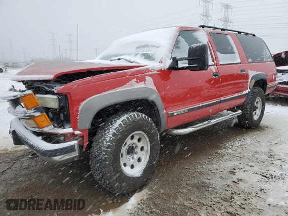 1996 Chevrolet Suburban with VIN 1GNGK26J3TJ332167, listed as a Copart auction lot 81561064 with 130,453 mi miles and Salvage Title. Bid and sale history available at carsss.com. Image 1.