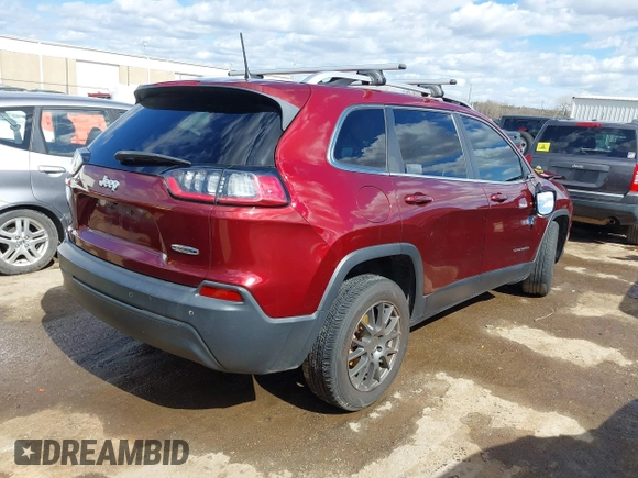 2020 Jeep Cherokee Altitude with VIN 1C4PJLLB3LD615567, listed as a IAAI auction lot 41716186 with 192,523 mi miles and . Bid and sale history available at carsss.com. Image 4.