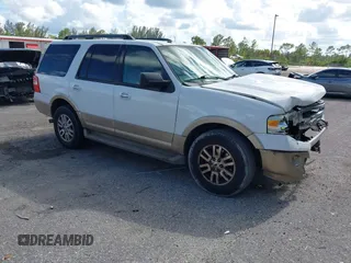 2014 Ford Expedition King Ranch with VIN 1FMJU1J50EEF14445, listed as a IAAI auction lot 42571073 with 125,174 mi miles and . Bid and sale history available at DreamBid. Image 1.