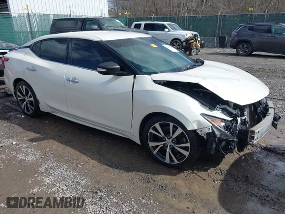 2017 Nissan Maxima SV with VIN 1N4AA6APXHC416086, listed as a IAAI auction lot 41694314 with 192,513 mi miles and . Bid and sale history available at DreamBid. Image 1.