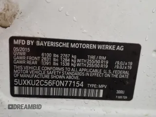 2015 BMW X6 xDrive35i with VIN 5UXKU2C56F0N77154, listed as a Copart auction lot 47647875 with 86,920 mi miles and Salvage Title. Bid and sale history available at carsss.com. Image 12.