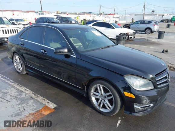 2014 Mercedes-Benz C 250 Sport with VIN WDDGF4HB5EA933412, listed as a IAAI auction lot 41937278 with 110,016 mi miles and . Bid and sale history available at carsss.com. Image 1.