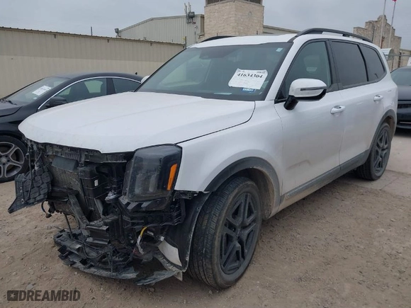 2024 Kia Telluride SX Prestige X-Pro with VIN 5XYP5DGCXRG490882, listed as a IAAI auction lot 41634304 with 30,476 mi miles. Bid and sale history available at carsss.com. Image 2.