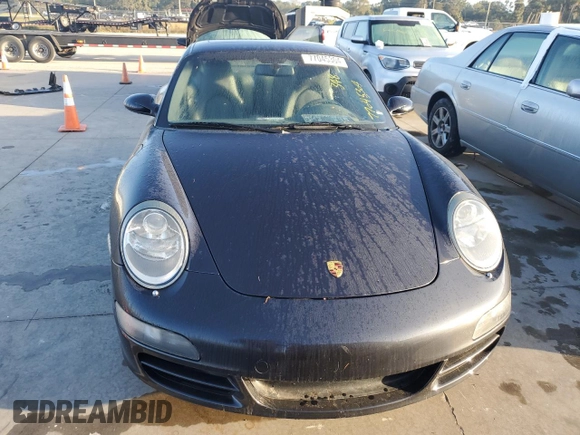 2007 Porsche 911 Carrera with VIN WP0AA29987S710907, listed as a Copart auction lot 77045304 with 0 mi miles and Salvage Title. Bid and sale history available at carsss.com. Image 5.
