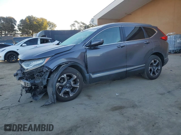 2017 Honda CR-V Touring with VIN 2HKRW1H98HH505555, listed as a Copart auction lot 42768045 with 107,723 mi miles and Salvage Title. Bid and sale history available at carsss.com. Image 1.