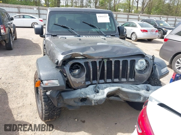 2019 Jeep Wrangler Unlimited Sport S with VIN 1C4HJXDG2KW516571, listed as a IAAI auction lot 42043223 with 58,131 mi miles and . Bid and sale history available at DreamBid. Image 6.
