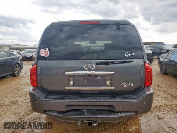 2009 Infiniti QX56 with VIN 5N3AA08DX9N902005, listed as a Copart auction lot 60665925 with 191,472 mi miles and Salvage title. Bid and sale history available at DreamBid. Image 6.