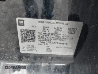 2019 Chevrolet Suburban LT with VIN 1GNSCHKC2KR408575, listed as a IAAI auction lot 42060103 with 144,838 mi miles and . Bid and sale history available at DreamBid. Image 9.