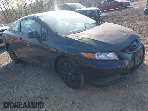 2012 Honda Civic Cpe LX with VIN 2HGFG3B51CH554925, listed as a IAAI auction lot 42122563 with 180,874 mi miles. Bid and sale history available at carsss.com. Image 1.