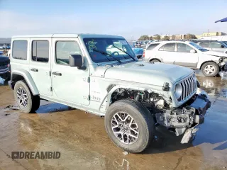 2024 Jeep Wrangler Sahara with VIN 1C4PJXEN6RW110988, listed as a Copart auction lot 46257325 with 39,889 mi miles and Clean title. Bid and sale history available at DreamBid. Image 4.