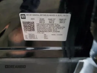 2023 Chevrolet Equinox Premier z VIN 3GNAXXEGXPL215243, wystawiony jako Copart lot #55738705 z przebiegiem 37 281 mil mil oraz Szkoda całkowita • Salvage title. Historia ofert i sprzedaży dostępna na DreamBid. Obrazek 13.