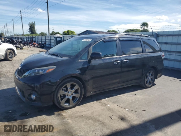 2017 Toyota Sienna SE with VIN 5TDXZ3DC7HS858021, listed as a Copart auction lot 65982715 with 73,647 mi miles and Clean title. Bid and sale history available at DreamBid. Image 1.