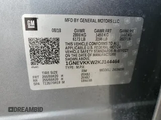 2019 Chevrolet Traverse Premier with VIN 1GNEVKKW2KJ144464, listed as a Copart auction lot 49240695 with 95,106 mi miles and Salvage Title. Bid and sale history available at carsss.com. Image 13.