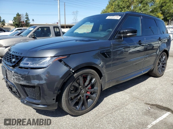 2022 Land Rover Range Rover Sport HST with VIN SALWS2RU8NA207459, listed as a Copart auction lot 49181275 with 29,877 mi miles and Salvage title. Bid and sale history available at DreamBid. Image 1.