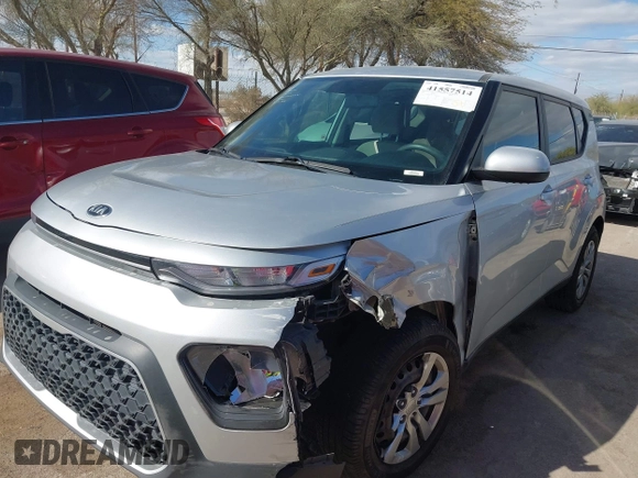 2021 Kia Soul LX with VIN KNDJ23AU5M7779829, listed as a IAAI auction lot 41557514 with 54,623 mi miles. Bid and sale history available at carsss.com. Image 18.