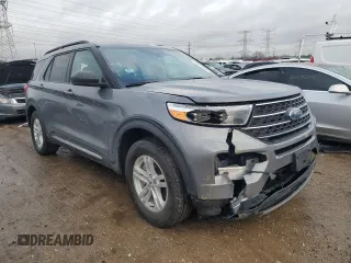 2022 Ford Explorer XLT with VIN 1FMSK8DH9NGA56904, listed as a Copart auction lot 47222185 with 64,161 mi miles and Salvage Title. Bid and sale history available at DreamBid. Image 4.