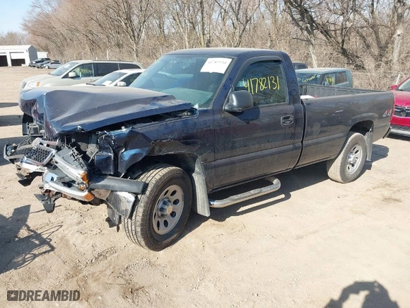 2007 Chevrolet Silverado 1500 Classic Work Truck with VIN 3GCEK14X67G256288, listed as a IAAI auction lot 41782131 with 1 mi miles. Bid and sale history available at carsss.com. Image 2.