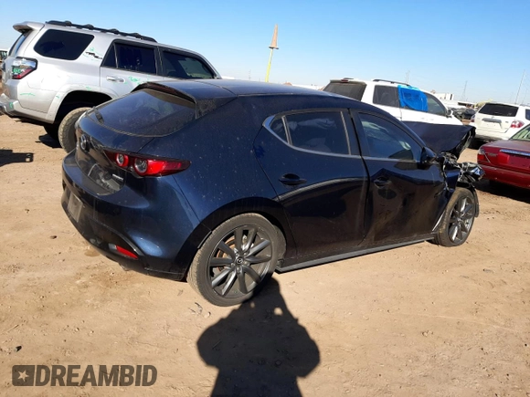 2019 Mazda Mazda3 Hatchback with VIN JM1BPBJM2K1125001, listed as a Copart auction lot 38171733 with 0 mi miles. Bid and sale history available at carsss.com. Image 3.