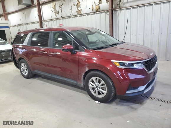 2022 Kia Carnival LXS with VIN KNDNB4H33N6123768, listed as a Copart auction lot 76234214 with 41,387 mi miles and Salvage Title. Bid and sale history available at carsss.com. Image 4.