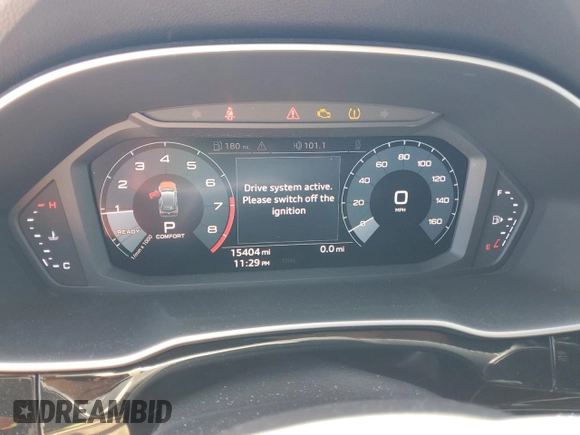 2020 Audi Q3 S line Premium with VIN WA1DECF36L1016976, listed as a Copart auction lot 49658255 with 15,404 mi miles and Salvage Title. Bid and sale history available at carsss.com. Image 9.