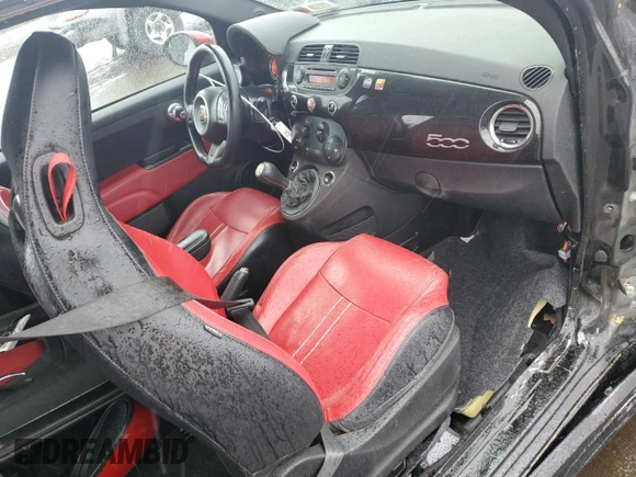 2012 FIAT 500 Abarth with VIN 3C3CFFFH8CT351617, listed as a Copart auction lot 50002195 with 84,996 mi miles and Salvage title. Bid and sale history available at DreamBid. Image 8.