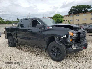 2022 Chevrolet Silverado 1500 Custom Trail Boss with VIN 3GCPDCED6NG597500, listed as a Copart auction lot 59104274 with 74,498 mi miles and Non Repairable. Bid and sale history available at DreamBid. Image 4.