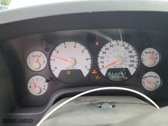 2008 Dodge Ram 1500 SLT with VIN 1D7HA18N98J197073, listed as a Copart auction lot 54155805 with 341,670 mi miles and Clean Title. Bid and sale history available at carsss.com. Image 9.