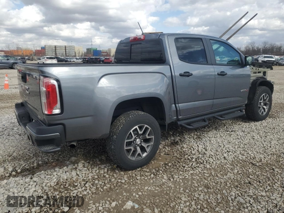 2021 GMC Canyon 4WD AT4 w/Leather with VIN 1GTG6FEN7M1149820, listed as a Copart auction lot 47602535 with 43,412 mi miles and Salvage Title. Bid and sale history available at carsss.com. Image 3.