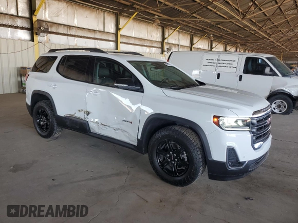 2022 GMC Acadia AT4 with VIN 1GKKNLLS5NZ180883, listed as a Copart auction lot 56915655 with 68,595 mi miles and Salvage title. Bid and sale history available at DreamBid. Image 4.