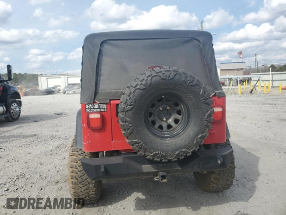 1997 Jeep Wrangler SE with VIN 1J4FY29PXVP415639, listed as a Copart auction lot 47556925 with 134,756 mi miles and Salvage Title. Bid and sale history available at carsss.com. Image 6.