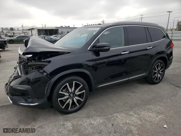 2019 Honda Pilot Touring 8-Passenger with VIN 5FNYF5H97KB005671, listed as a Copart auction lot 69639124 with 38,313 mi miles and Salvage Title. Bid and sale history available at carsss.com. Image 1.