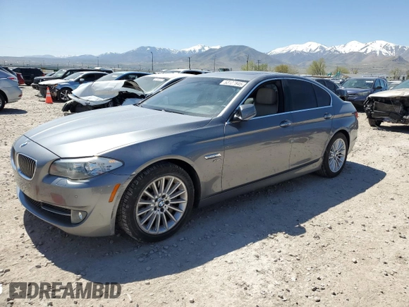 2011 BMW 5 Series 535i xDrive with VIN WBAFU7C5XBC878905, listed as a Copart auction lot 53102845 with 121,616 mi miles and Salvage Title. Bid and sale history available at carsss.com. Image 1.