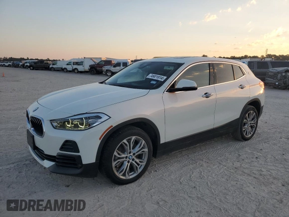 2022 BMW X2 sDrive28i with VIN WBXYH9C03N5U10638, listed as a Copart auction lot 74921814 with 46,252 mi miles and Salvage Title. Bid and sale history available at carsss.com. Image 1.