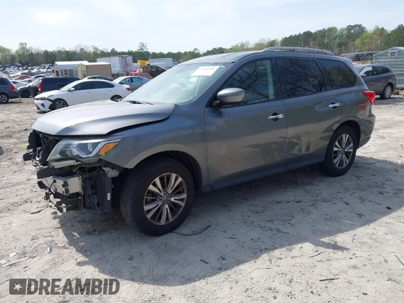 2019 Nissan Pathfinder S with VIN 5N1DR2MN2KC618863, listed as a IAAI auction lot 41922994 with 143,693 mi miles and . Bid and sale history available at DreamBid. Image 21.