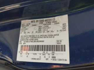 2008 Ford Explorer Eddie Bauer with VIN 1FMEU74E28UB29060, listed as a IAAI auction lot 39837288 with 231,196 mi miles and . Bid and sale history available at DreamBid. Image 9.