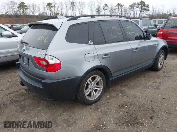 2005 BMW X3 3.0i with VIN WBXPA934X5WA31832, listed as a IAAI auction lot 41927615 with 999,999 mi miles. Bid and sale history available at carsss.com. Image 4.