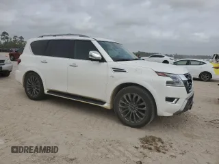 2021 Nissan Armada Platinum with VIN JN8AY2DBXM9791048, listed as a Copart auction lot 50686825 with 129,657 mi miles and Clean title. Bid and sale history available at DreamBid. Image 4.