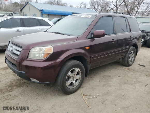 2007 Honda Pilot EX-L with VIN 2HKYF18757H503917, listed as a Copart auction lot 47623645 with 308,568 mi miles and Salvage Title. Bid and sale history available at carsss.com. Image 1.