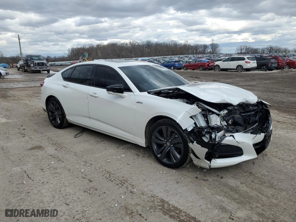 2023 Acura TLX w/A-Spec Package with VIN 19UUB6F53PA001876, listed as a Copart auction lot 47190255 with 30,771 mi miles and Salvage Title. Bid and sale history available at carsss.com. Image 4.