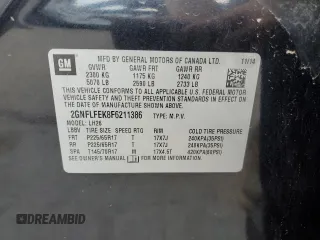 2015 Chevrolet Equinox LT z VIN 2GNFLFEK8F6211386, wystawiony jako Copart lot #56539405 z przebiegiem 95 705 mil mil oraz Czysty tytuł • Clean title. Historia ofert i sprzedaży dostępna na DreamBid. Obrazek 13.