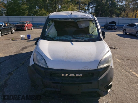 2021 Ram ProMaster City Cargo Tradesman with VIN ZFBHRFAB8M6U22468, listed as a Copart auction lot 89300545 with 29,145 mi miles and Non repairable. Bid and sale history available at DreamBid. Image 5.