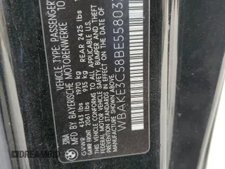 2011 BMW 3 Series 328i with VIN WBAKE3C58BE558037, listed as a Copart auction lot 50070655 with 116,417 mi miles and Clean Title. Bid and sale history available at carsss.com. Image 12.